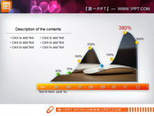 Материал диаграммы кривой PPT с фоновым изображением