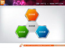 PPT-Architekturdiagrammmaterial mit drei Zellenarchitektur