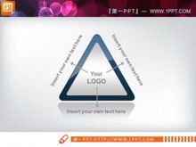 Modelo PPT do diagrama explicativo do tema do triângulo