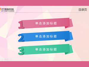 6 Sets farbenfroher und exquisiter ppt-Diagramme auf rosafarbenem Hintergrund mit niedriger Oberfläche