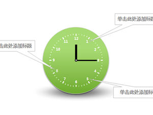 Modelo de gráfico ppt de registro de evento de relógio