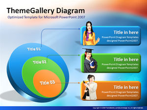 ThemeGallery Diagrama 11 conjuntos de gráficos de ppt tridimensionais coloridos