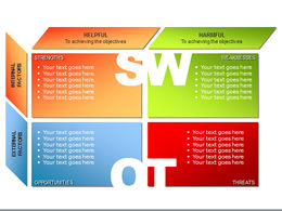 SWOT에서 제작한 아름다운 ppt 차트 분석 템플릿 10세트