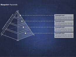 Modelo de gráfico ppt de ilustração de pirâmide desenhada à mão