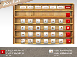 Dulap din lemn creativ PPT calendar calendar