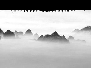 ภาพวาดหมึกความละเอียดสูงพิเศษภูเขาและแม่น้ำและยอดเขา สไตล์จีน ปูกว้างฟรี (4 ภาพ)