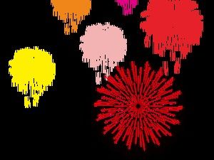 Fogos de artifício coloridos e deslumbrantes download gratuito do pacote de imagem png fosco (9 fotos)