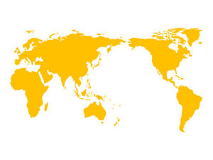 Düzenlenebilir dünya haritası ppt malzeme şablonlarının çizgi rengi bloğu çeşitliliği