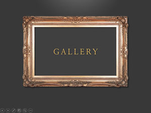European and American style painting artwork photo frame ppt material template