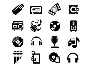 Instrumentos musicales Audition Media Entertainment Tools PPT Clip Icon
