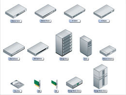 Material ppt del hardware del gabinete del servidor de la industria de TI