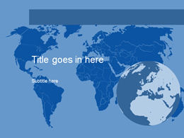 İki dünya haritası ppt şablonu seti