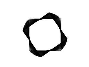 Modèle de ppt de film promotionnel de logo de spectacle d'ouverture d'effet dynamique de carré magique