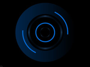 Teknologi biru tua merasakan efek khusus lingkaran keren dan rotasi lingkaran ppt