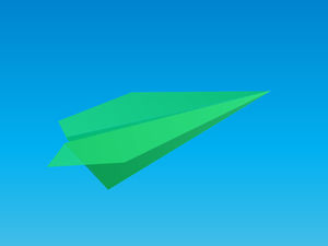 Papierflugzeug-Origami-Prozess und 360-Grad-Rotations-Spezialeffekt-Animation