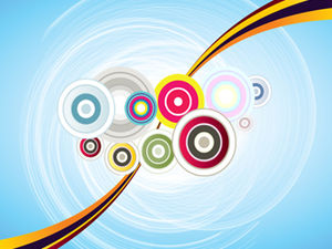 Szablon animacji tytułu otaczającego dynamicznego pierścienia kolorów