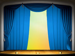 Stage curtain effect ppt animation
