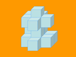 Effets spéciaux d'animation d'extension de cube ppt