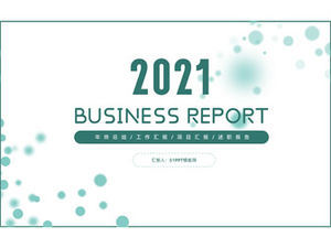 Titik-titik indah dan bintik-bintik template ppt laporan bisnis kecil segar