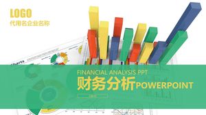 Modello ppt universale per report di analisi finanziaria semplice a colori