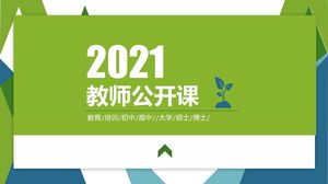 Plantilla ppt general de clase abierta de maestro verde y simple 2021