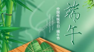 Modèle ppt général du festival des bateaux-dragons du festival traditionnel zongzi affectueux