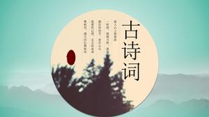 Stile classico cinese e Guoxue antiche poesie e poesie modello ppt