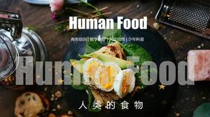 Plantilla ppt de uso general de la sección de alimentos del tema de la alimentación humana