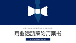 Blaue einfache Geschäftstätigkeitsplanungsplanbuch-ppt-Vorlage