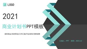 Cyan Persönlichkeit Businessplan PPT-Vorlage