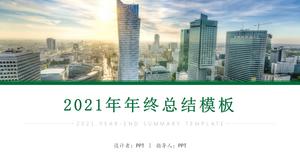 Modelo ppt de resumo de trabalho de construção de negócios verdes urbanos de Pequim