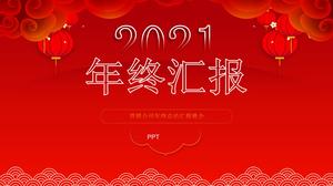 Plantilla ppt resumen de fin de año festivo de año nuevo 2021