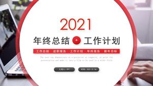 PPT-Vorlage für die Zusammenfassung des Arbeitsjahres 2021