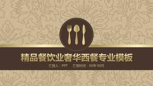 Etikette für westliche Luxusrestaurants ppt-Vorlage