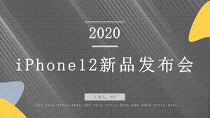 Шаблон п.п. о запуске нового продукта Apple 12 в модном стиле 2020 года