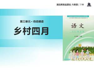 Modello ppt versione rurale di aprile Hubei Education