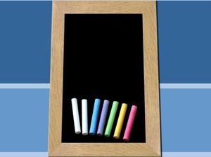 Colorful chalk exquisite PPT template