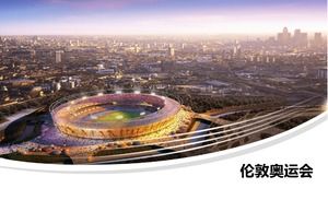 PPT-Vorlage für den Hintergrund des Hauptstadions der Olympischen Spiele