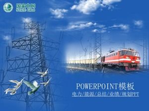 Power tower power supply environmental performance report summary new year plan PPT template