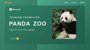 Modèle ppt de thème panda zoo simple et frais