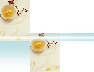 Elegante Blumentee-Hintergrund-Tee-Kunst-PPT-Vorlage