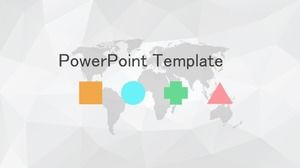 세계지도 표지 신선하고 간단한 부티크 PPT 템플릿