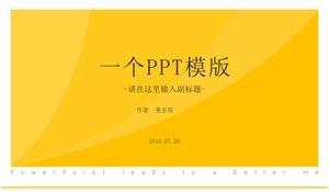 Șablon PPT de lecție de discuții minimaliste de culoare galben auriu