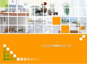 Mode orange nach Hause PowerPoint-Vorlagen