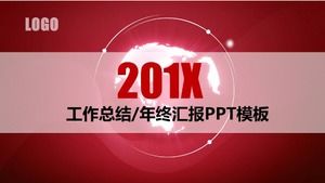 201X China Red Year-end Report PPT Template