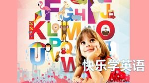 Modello ppt per l'insegnamento dell'inglese per bambini moderni semplice e fresco