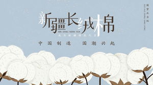 Xinjiang-PPT-Vorlage für die Einführung von langstapeliger Baumwolle