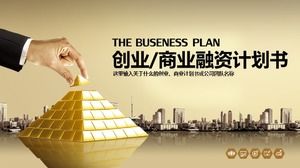 Plantilla PPT del plan de financiación financiera de la cubierta de la pirámide