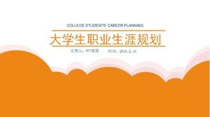 Modèle ppt de planification de carrière d'étudiant universitaire de style commercial simple orange