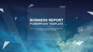 블루 세련된 간단한 ios 평면 비즈니스 보고서 PPT 템플릿
